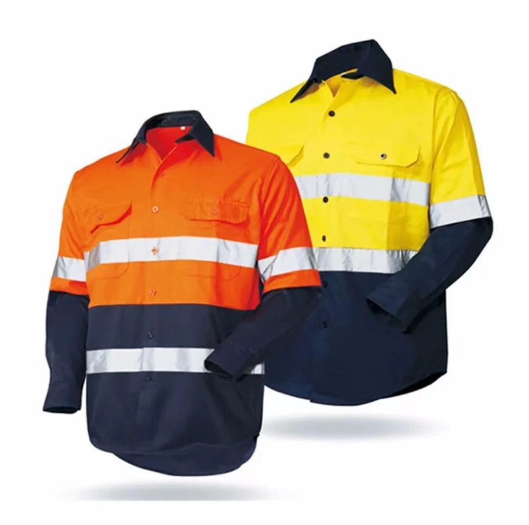 Удобные футболки и длинные рукава Classic Styles Hi-Viz Рабочие футболки для безопасности дорожного движения