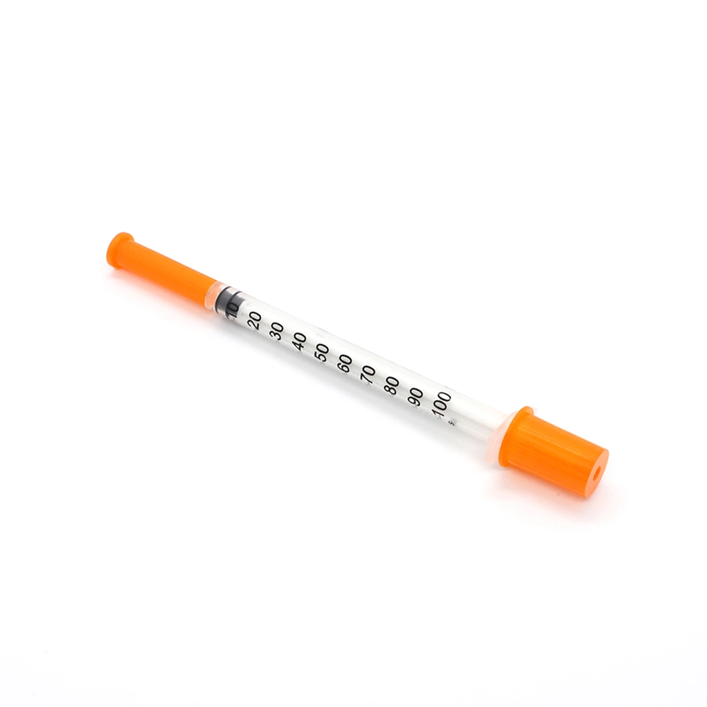 Medical Equipment Plastic Disposable Medical Sterilized 0.5ml 1ml Insulin Syringes with Hypodermic Needles