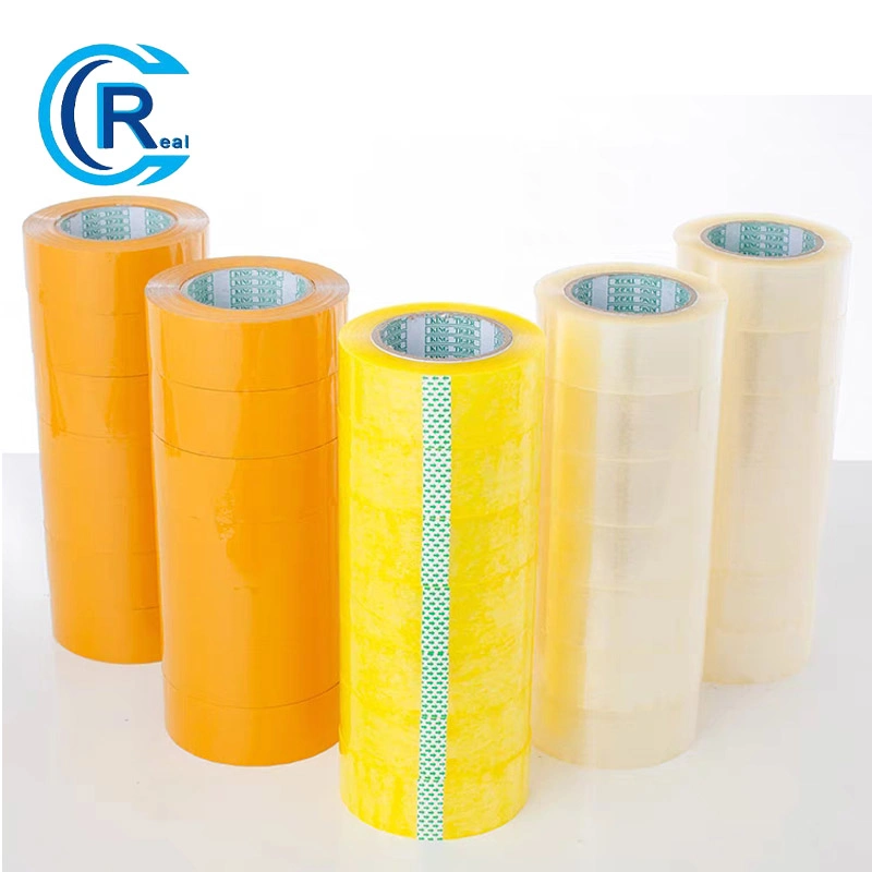 Hot Selling BOPP Clear Packing Adhesive Tape with Plastic Green Tube Core for Shipping Packaging Moving Sealing