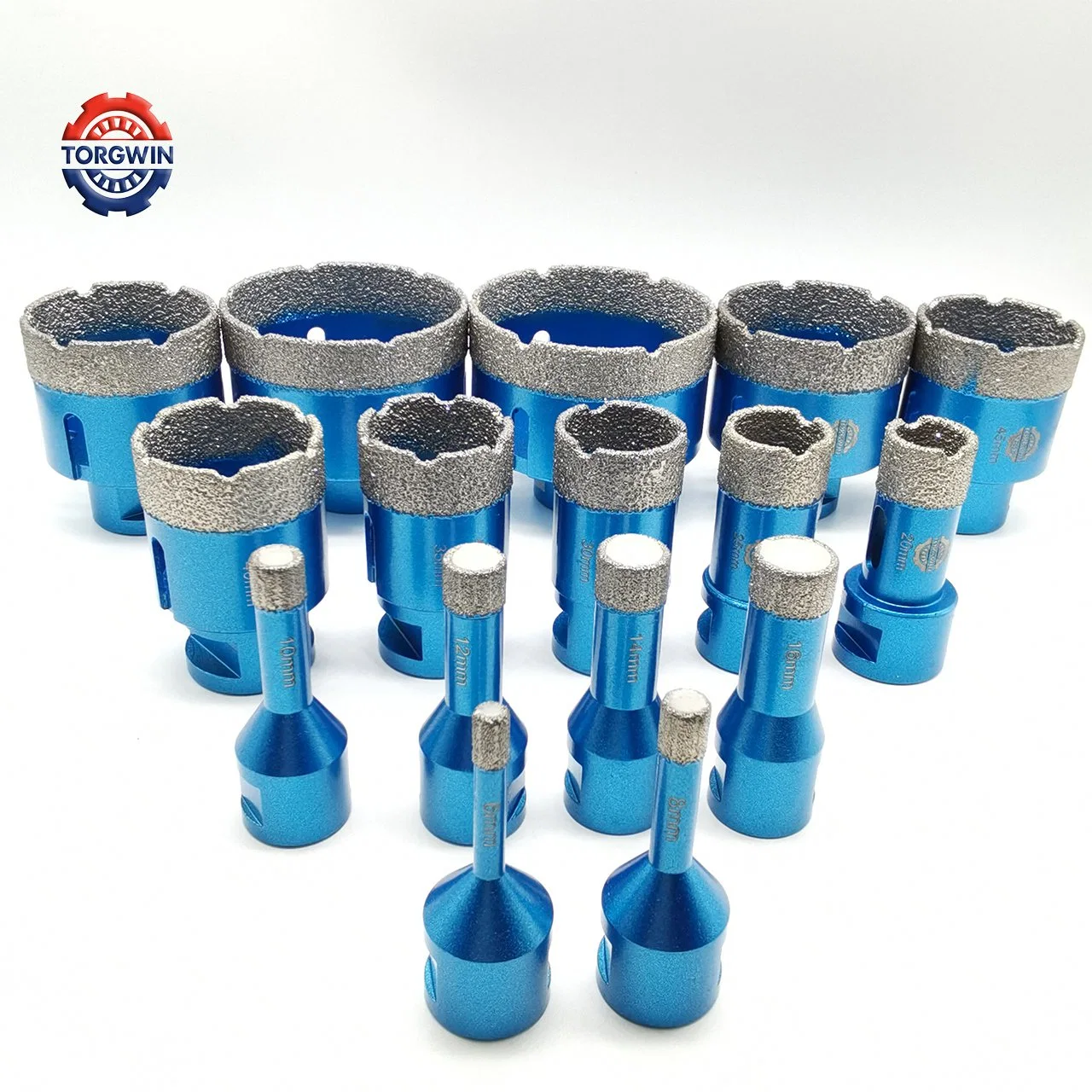 Diamond Core Drill Bits Set - 12PCS (6/8/10/12/20/25/28/35/45/50/+SDS Adapter) Diamond Hole Saw Kit for Porcelain Ceramic Tile Marble Granite