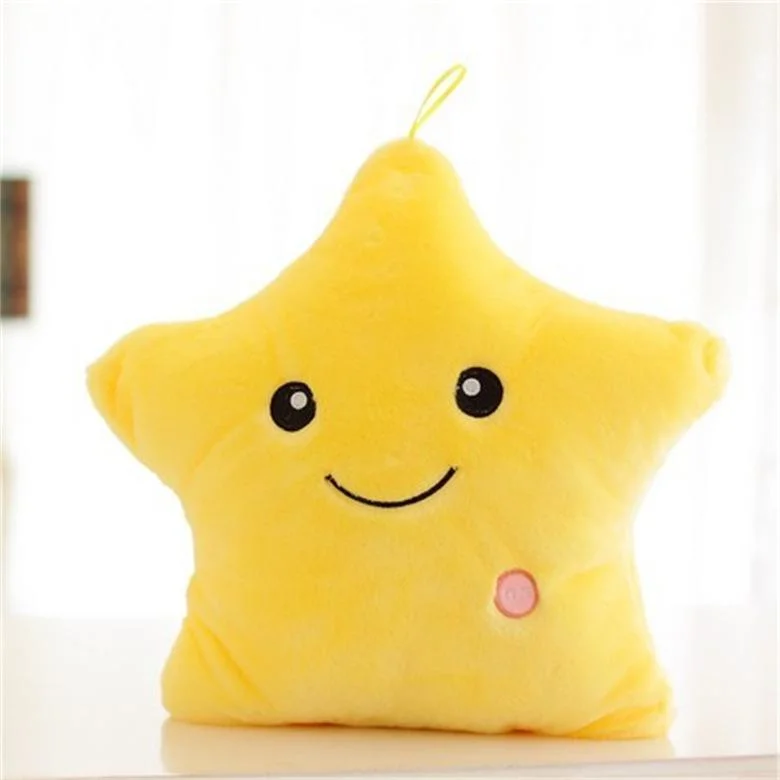 Creative colorido Five-Pointed Dropshipping luminosa estrella almohada juguete de peluche de San Valentín regalo niña