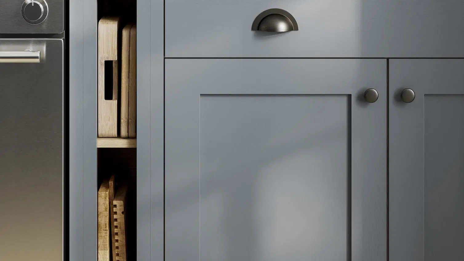 China Manufacturer Modern Design Shaker Style Door Solid Wood Kitchen Cabinets