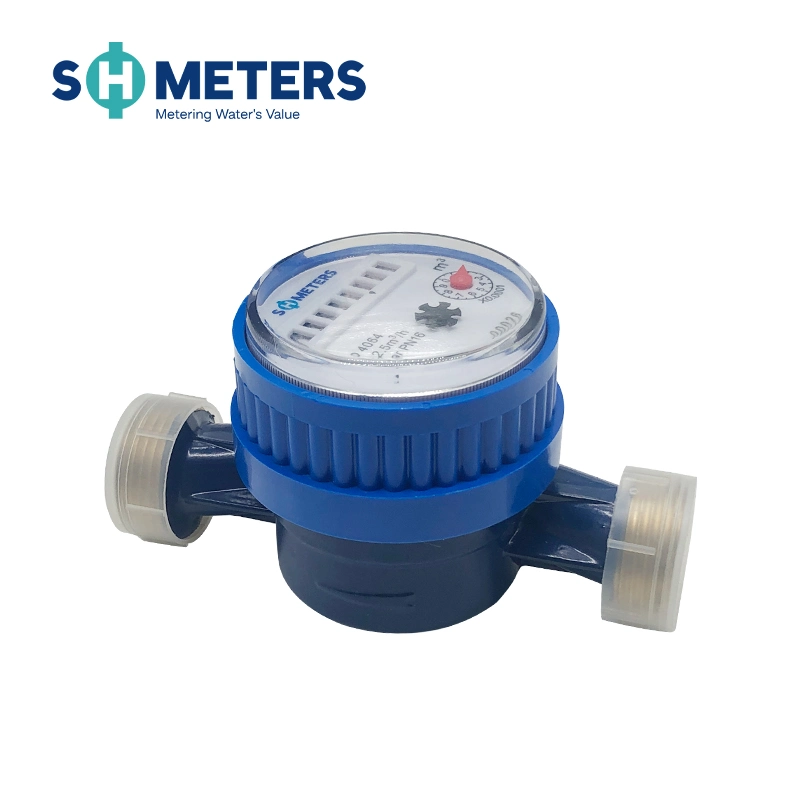 DN25 R80 Thread End Mechanical Brass Single Jet Dry Type Vane Wheel Water Meters