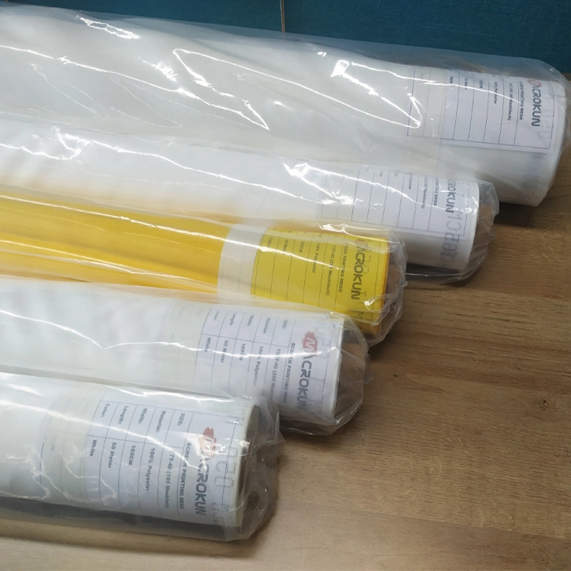 80t-200mesh-Silk-Screen-Printing-Mesh-White and Yellow