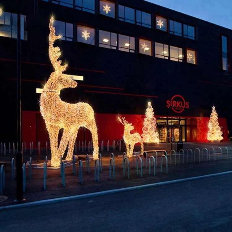 Outdoor Modern Motif Light up Reindeer Christmas Outdoor Decoration for Sale