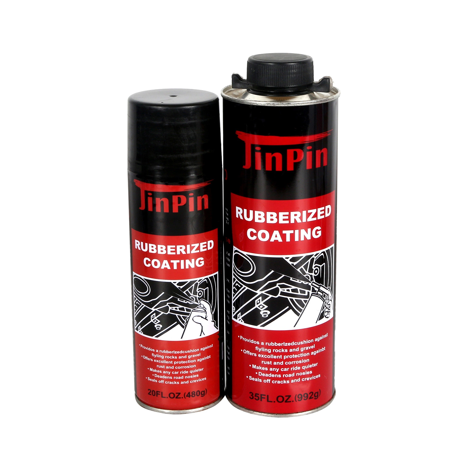 Car Care Product Undercoating with Water-Proof Black Rubberized for Automotive Paint Spray