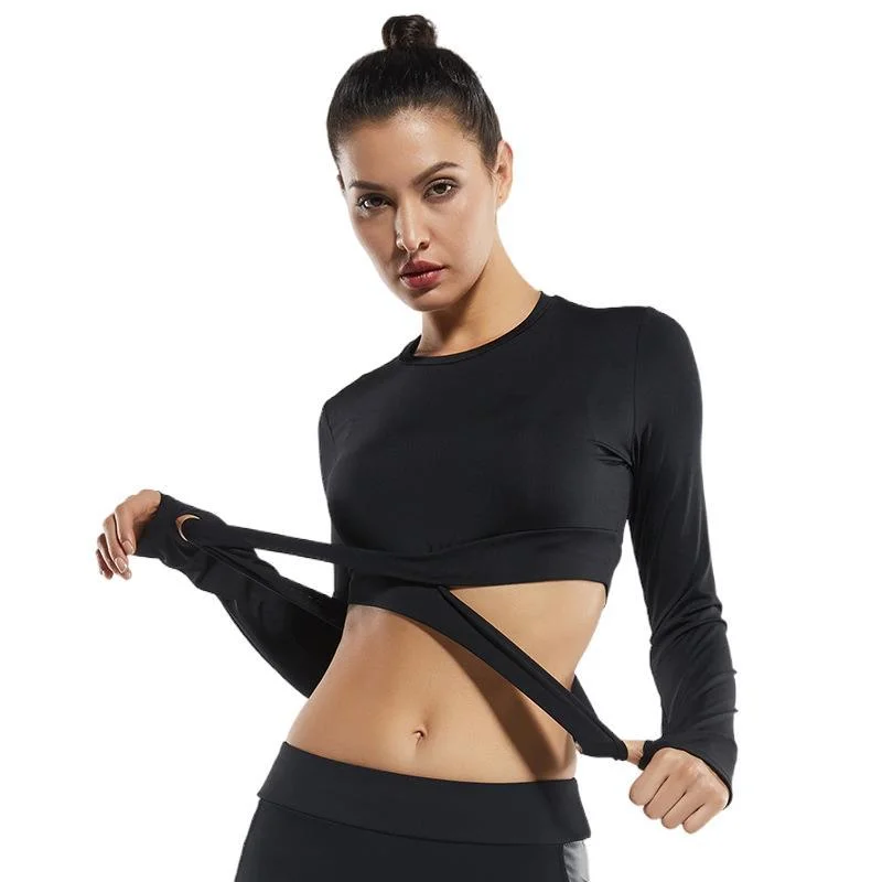 Tight Vest Women's Long Sleeve Fall and Winter Comfortable Fitness Wear Exercise Training Yoga Wear