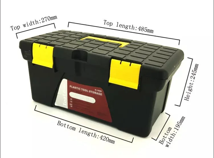 Black Plastic Art Tool Box for Storage (SF-G555)