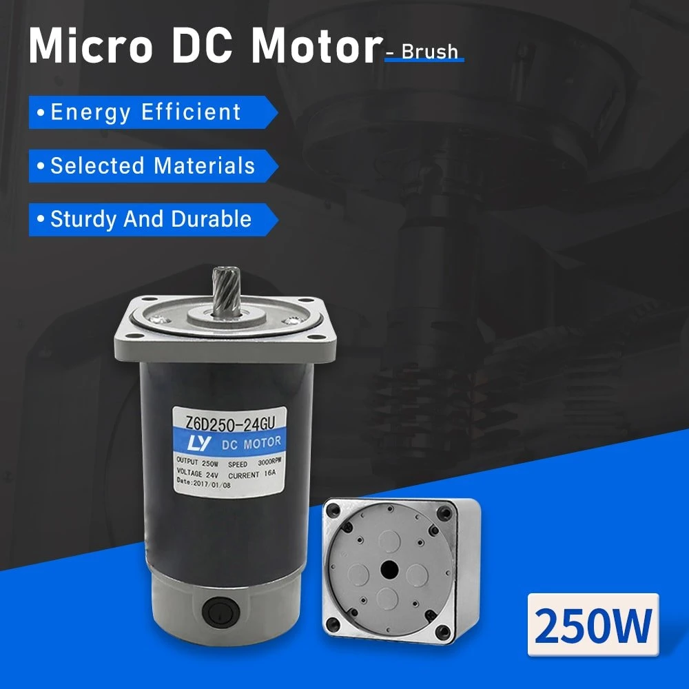 El elevado par motor 3000rpm 25W hogar inteligente motor DC, con el reductor