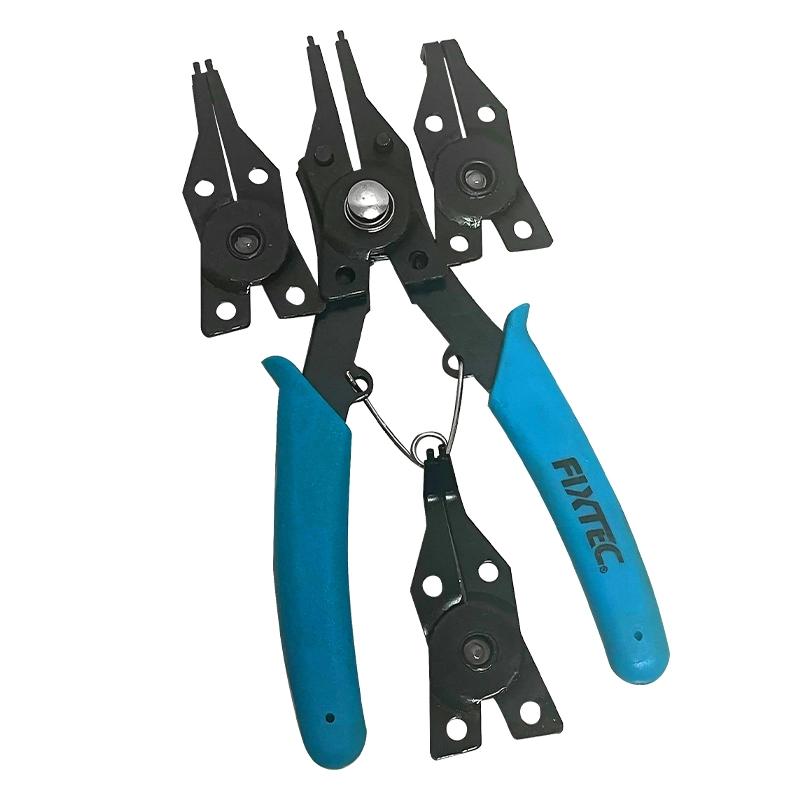 Fixtec 4 in 1 Flexible Head Circlips Plier Snap Ring Pliers Circlips Combination Retaining Clip Hand Tool Set