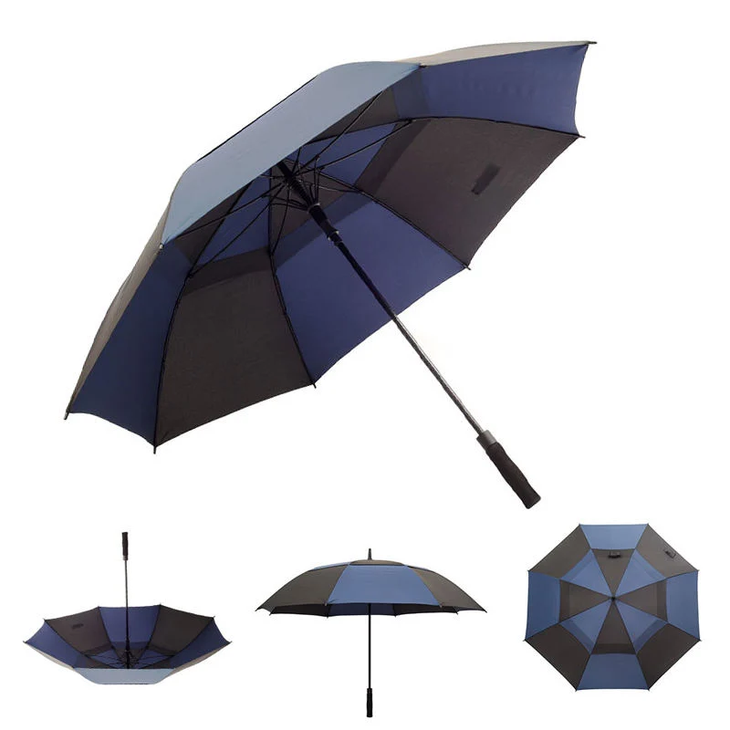 Breathable Large Size Superior Storm Resistant Ventilated Golf Umbrella Parasol