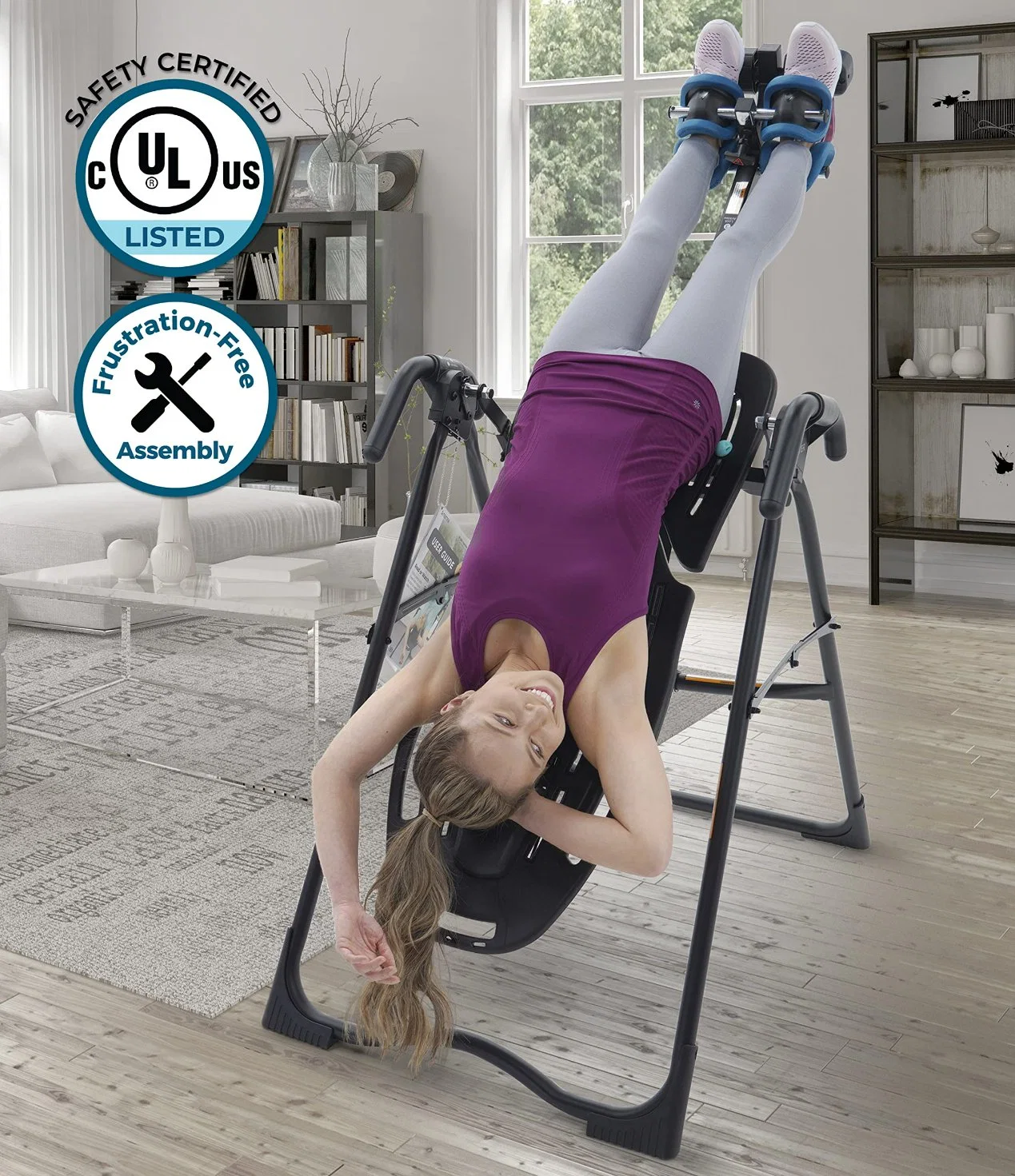 Wholeprice Selling Gym Fitness High quality/High cost performance  FDA-Registered UL Safety-Certified Inversion Table