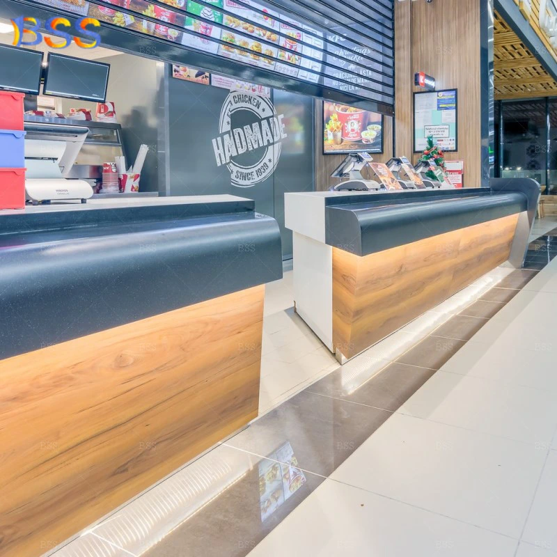 Commercial Restaurant Fast Food Kfc Modern Checkout Bar Counter