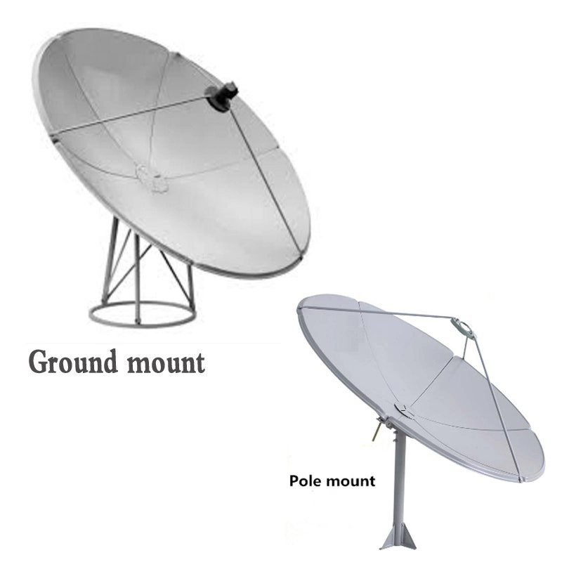 Banda C satélite de alto ganho na antena parabólica