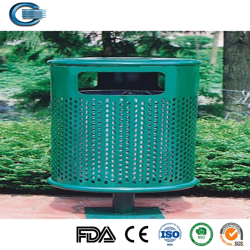 Huasheng Dustbin Push Pedal Mini Trash Can 7L Slim Stainless Steel Dustbin with Push Lid Perforated Pedal Bin