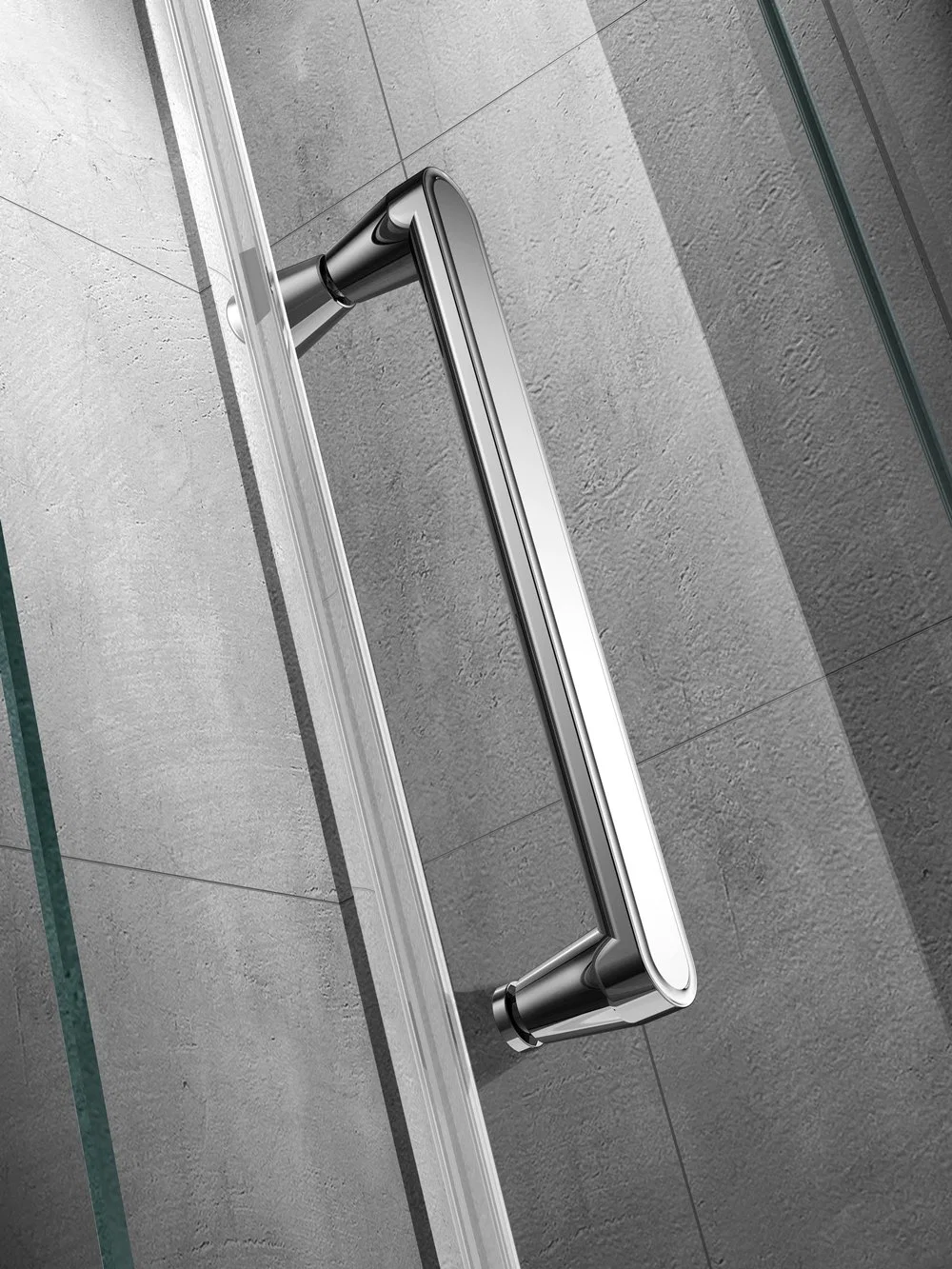 Shower Enclosure Polished-Chrome Sliding Glass Shower Door 8mm Reversible Glass Corner Bathroom