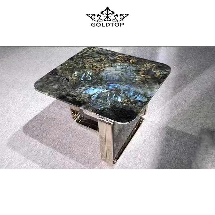 L'Ornement pierres naturelles polies chinois/ Surface rodée Salle de bains/Cuisine /salle de séjour d'un comptoir de granit labradorite bleu pour la maison