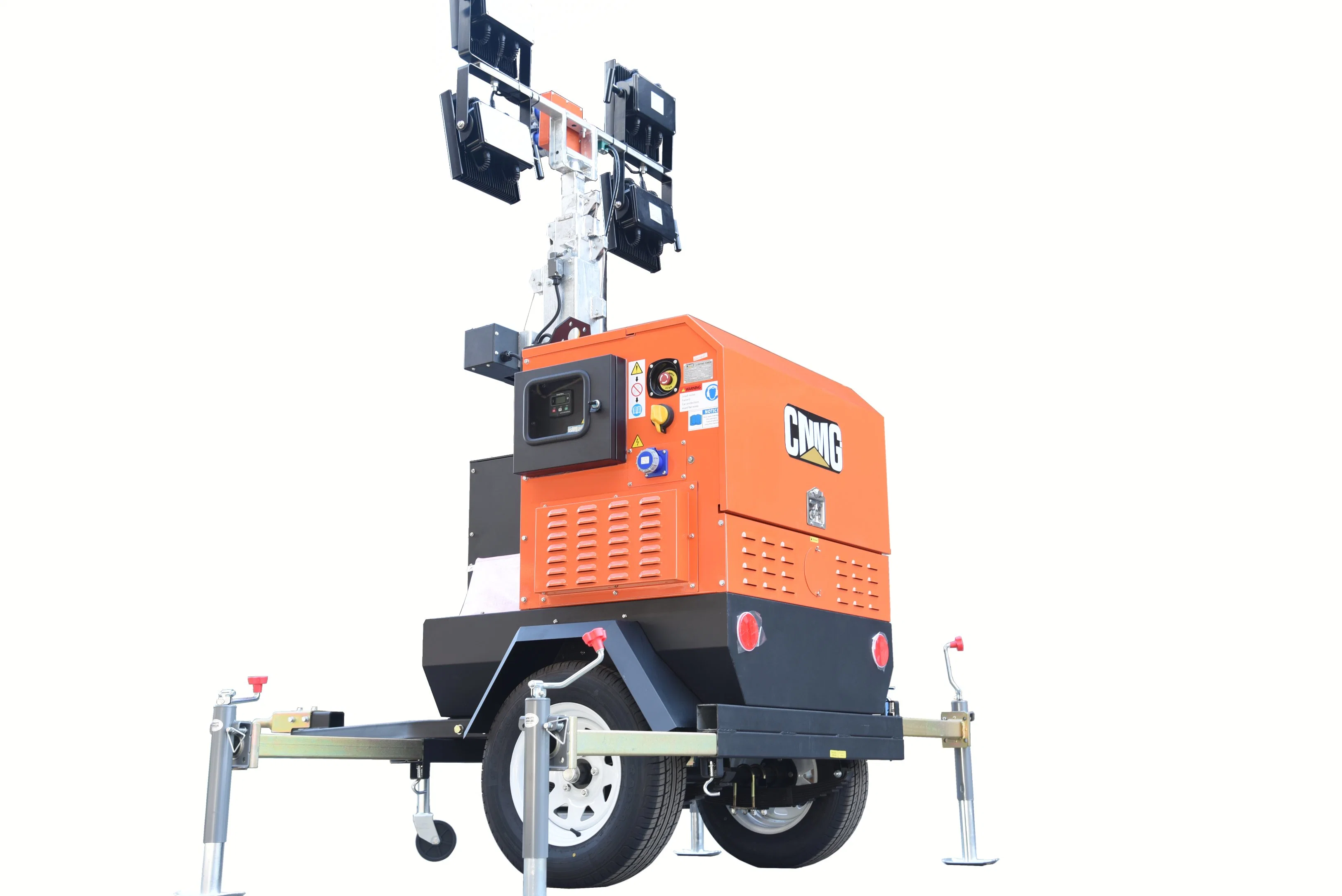 Mobile Light Tower with 4*400W Metal Halide Lamp and Silent Diesel Generator