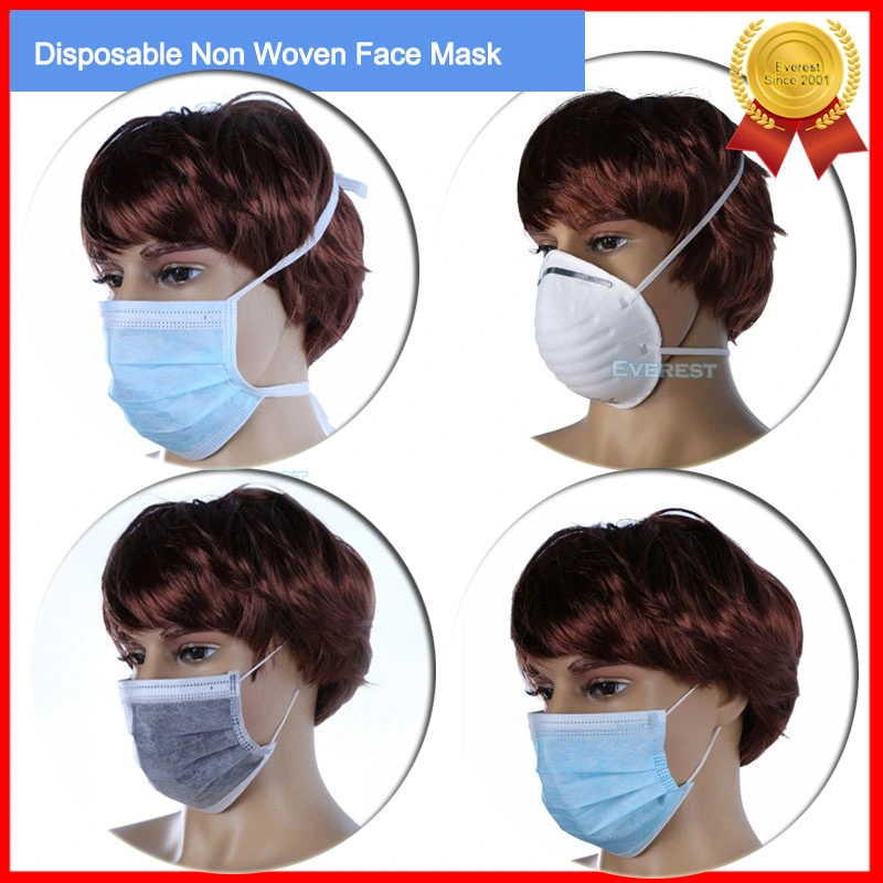 Surgical/Hospital/Medical/Protective/Safety/Nonwoven 4ply Activated Carbon Dust/Paper/Dental/SMS/Mouth 3ply Disposable Face Mask with Elastic Ear-Loops/Tie-on