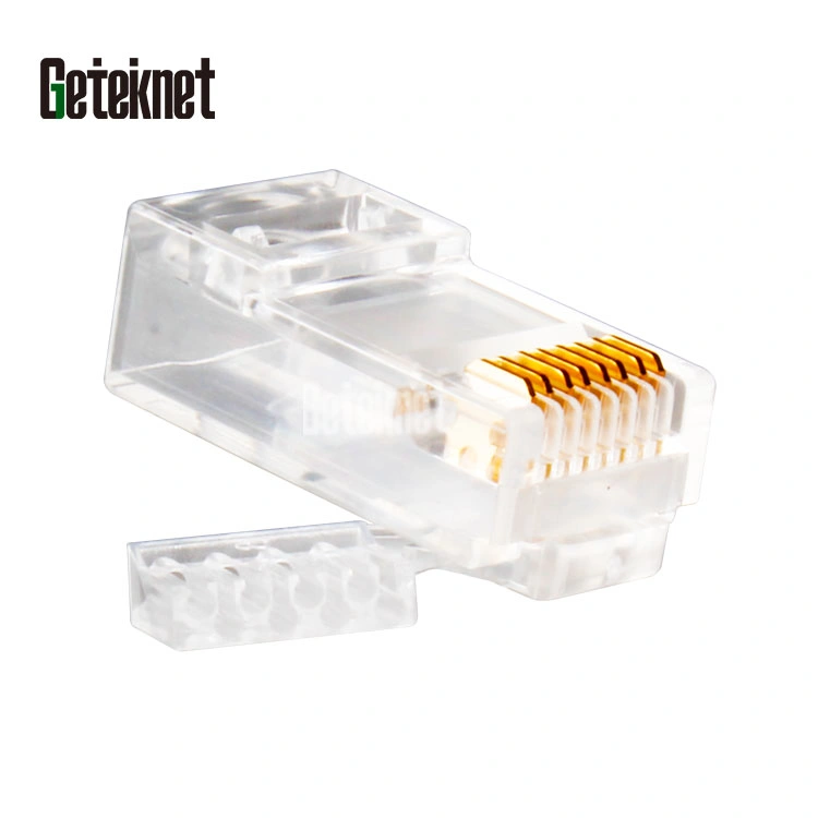 Conector macho modular UTP RJ45 CAT6 6A 5e de cableado exterior