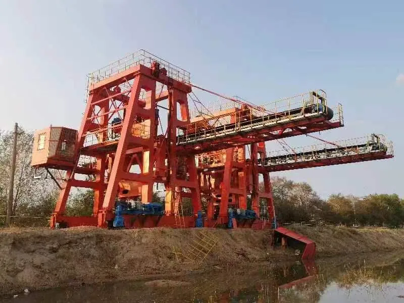 Eisenbahnwagen Bulk Cargo Handling Equipment Chain Bucket Unloader