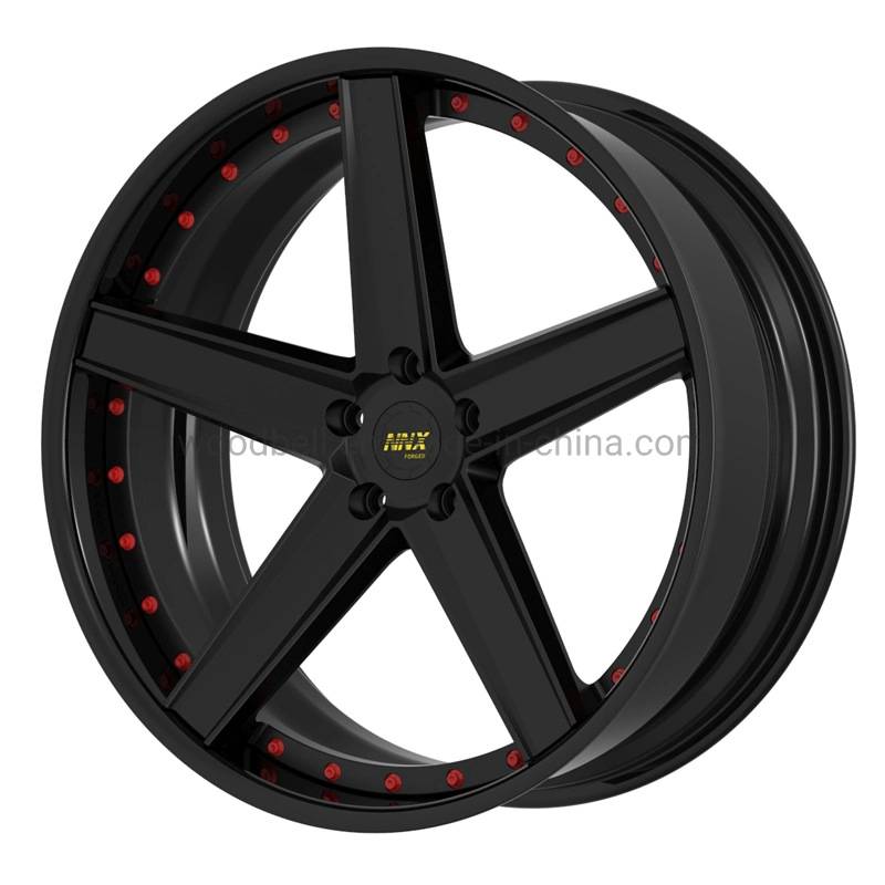 Custom 1 Pieces 18 19 20 21 22 Matt Black Chrome Machined-Faced Aluminium Alloy Forged Wheels R19 Wheels Aluminum Wheel