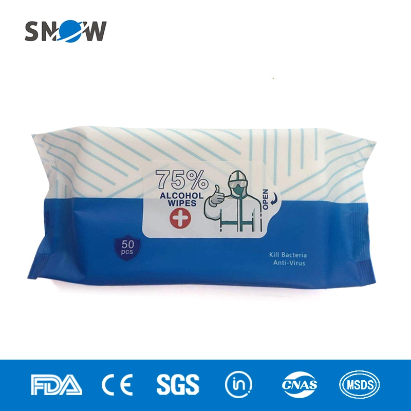 Private Label Alcohol Based Antibacterial Cleaning Wet Wipes