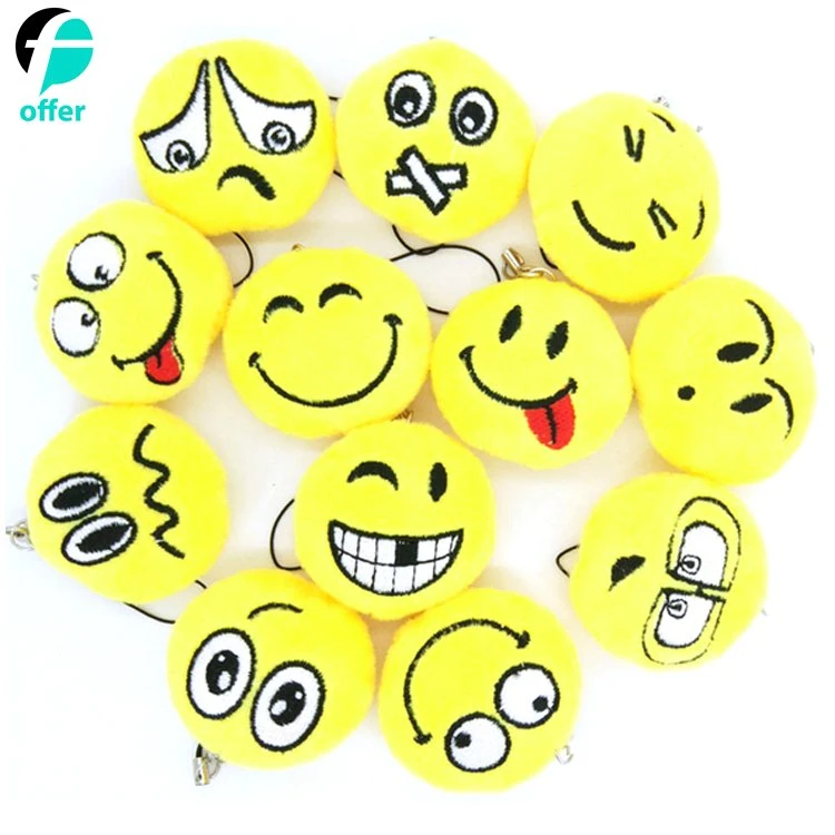 Plush Emoticon Keychains, Mini Emoticon Plush Keyring Party Favors for Valentine&prime; S Day Gifts