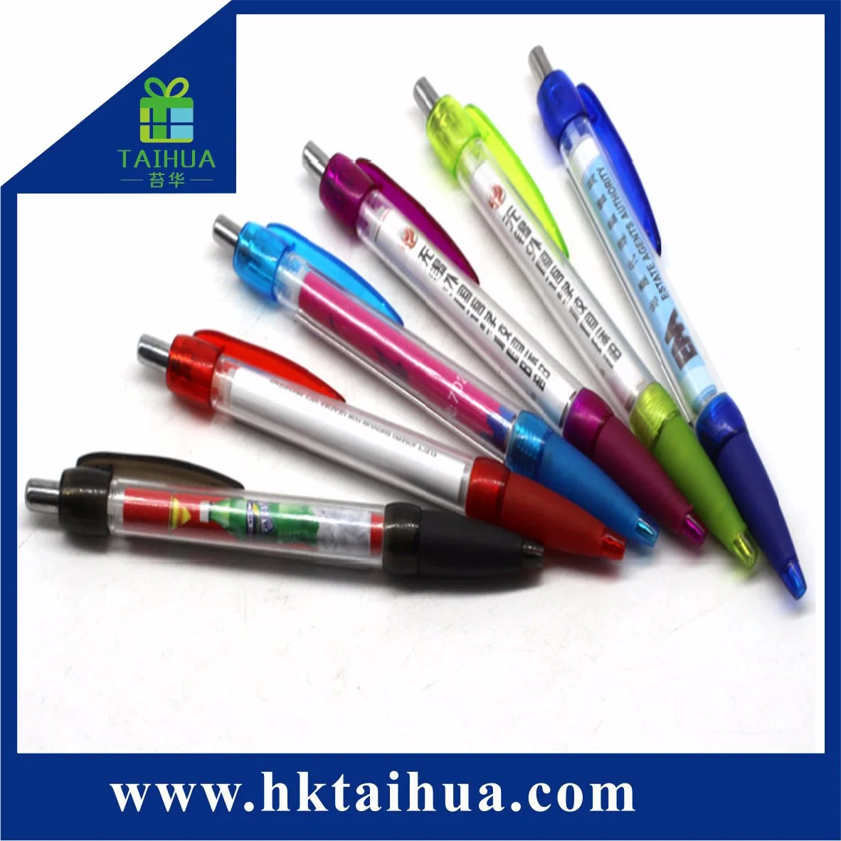 Custom Logo Printed Office Supply Promotion Gift Pen Plastic Banner Pen