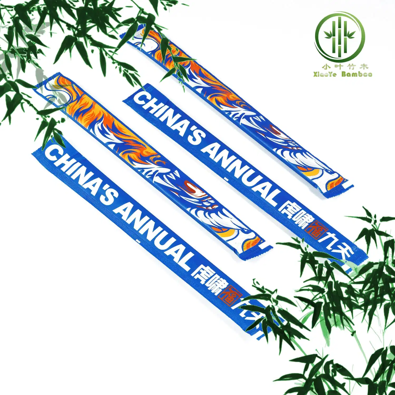 Hot Selling OEM&amp;ODM Print avec logo Twins Bamboo Disposable Chopsticks