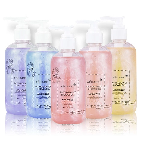 Le lissage Peau Peau La décoloration rose Gel Douche Vulcanice demande des clients de la boue Gel Douche fraise