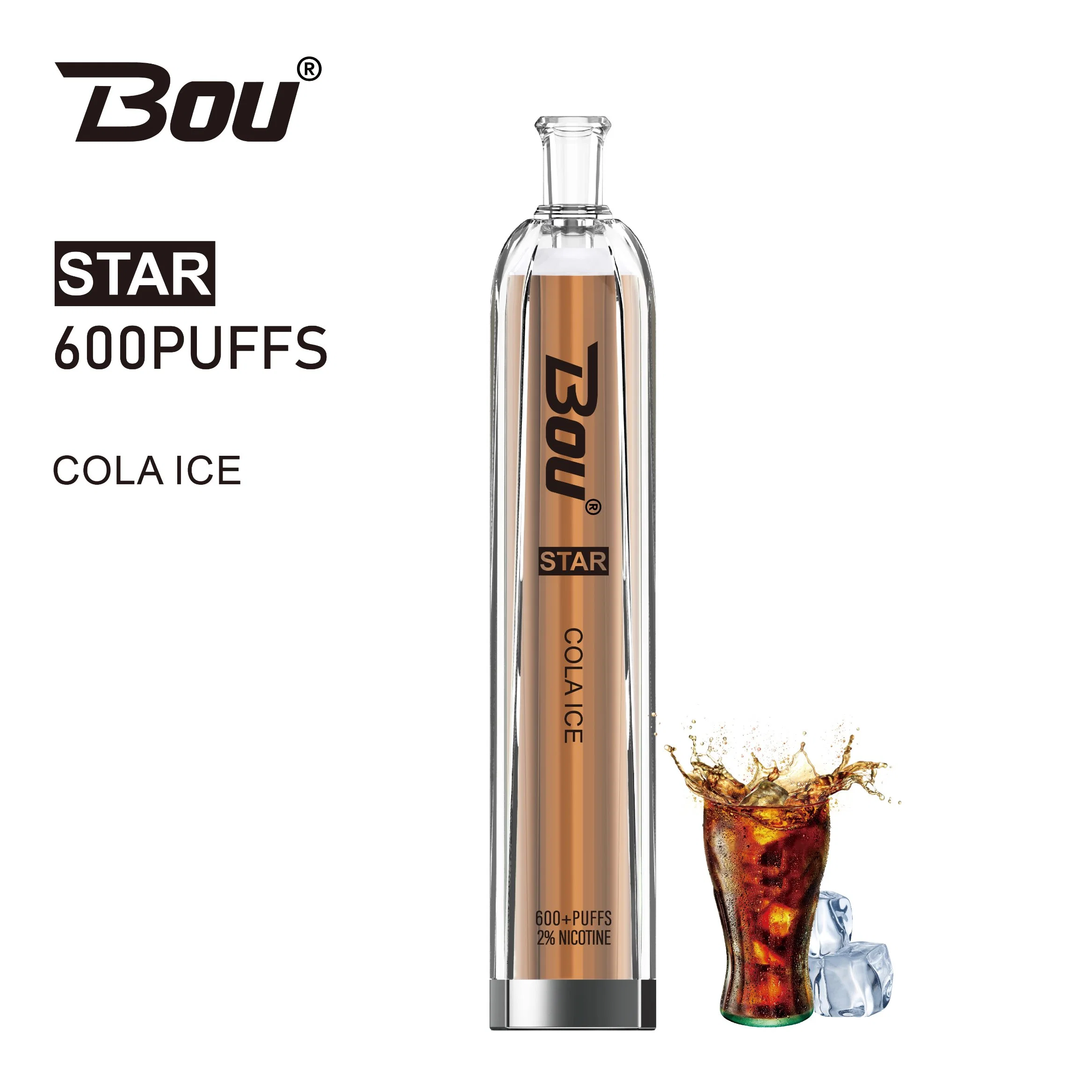 Wholesale/Supplier Disposable/Chargeable Vape 600 Puffs Pen 2% Nicotine 2.0ml Tpd Certified