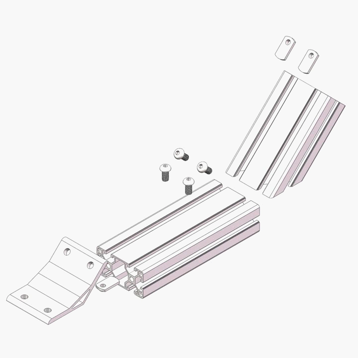 China Hersteller 6145 135 Grad Unterstützung Anschluss Aluminium Profil Zubehör CNC-Bearbeitungsteil für Aluminium-Profil