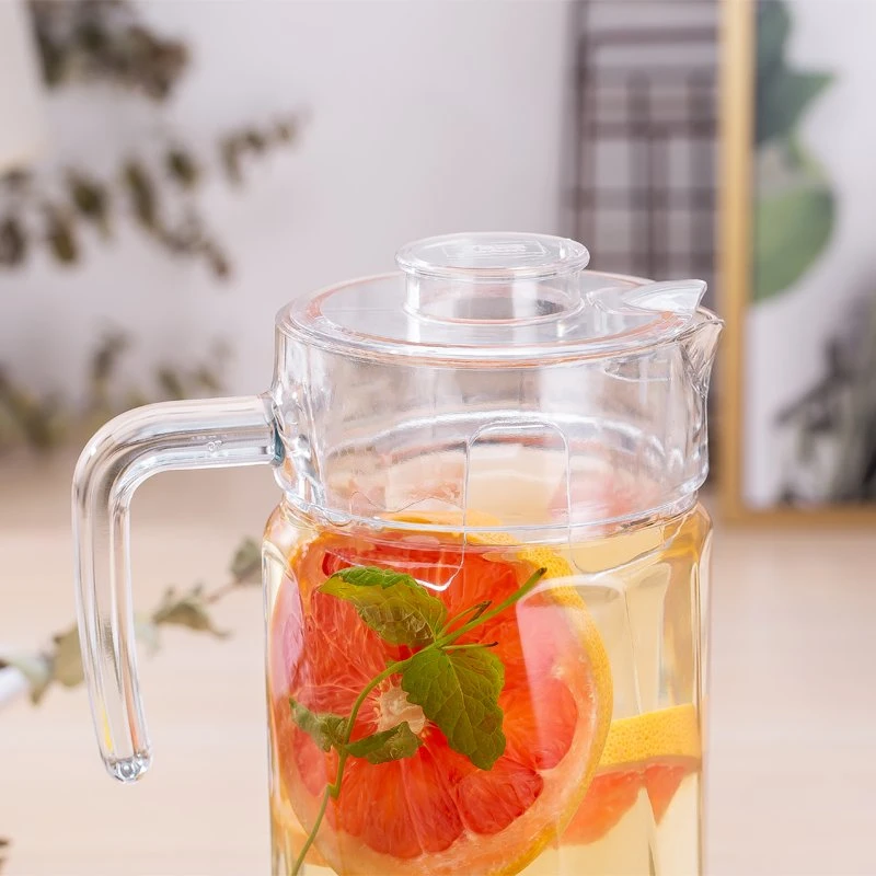 Unique Designed 1700ml 57.5oz Heat Resistant Decorative Glass Jug with Spout