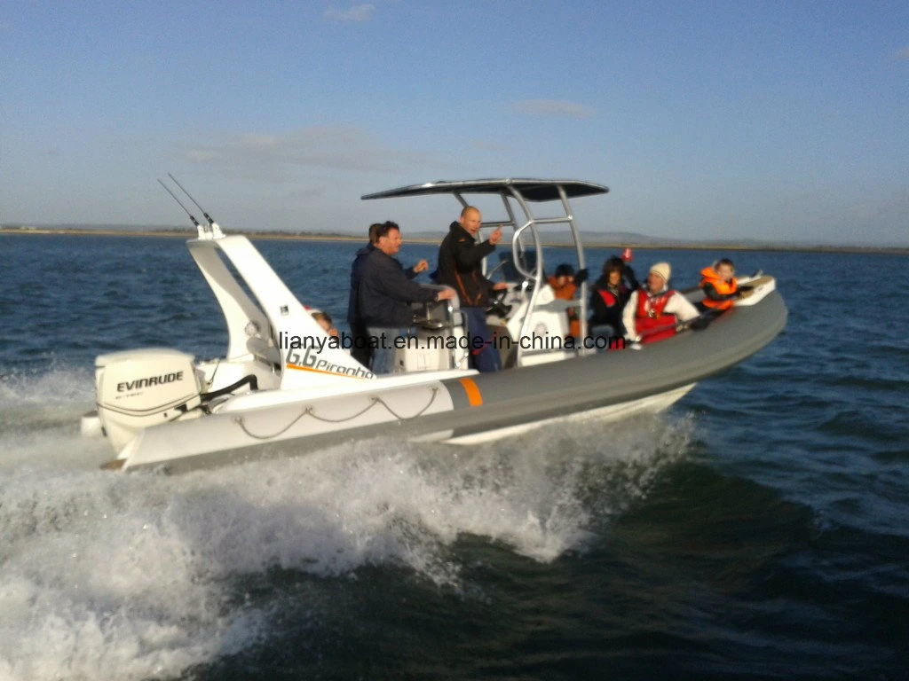 Liya 6,2 M$ Hypalon rigide Bateau Bateau de pêche à bon marché avec le moteur