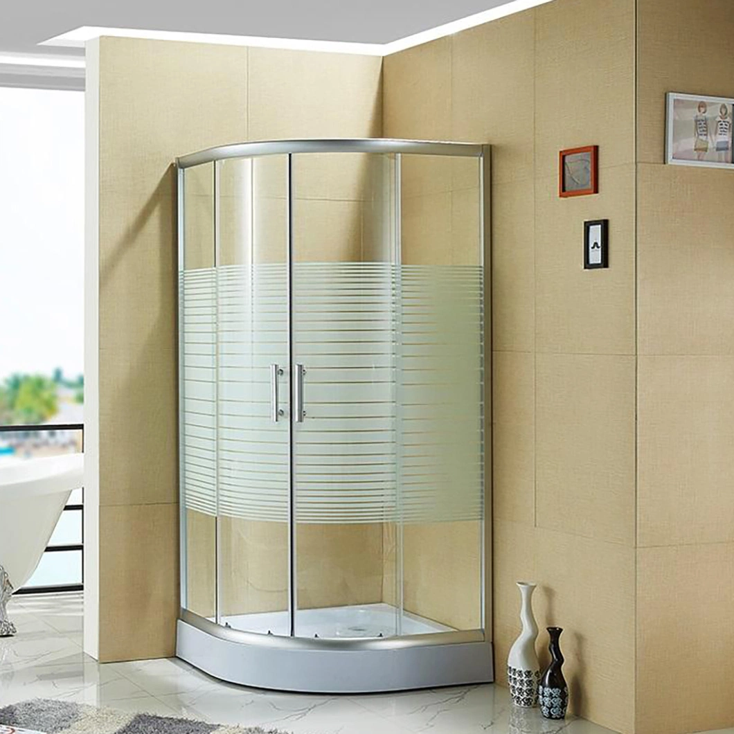 Qian Yan 30 pouces porte de douche en verre Chine salle de bains intérieure tempérée Cabine de douche en verre usine de nouveau design portable douche en verre Avec porte coulissante