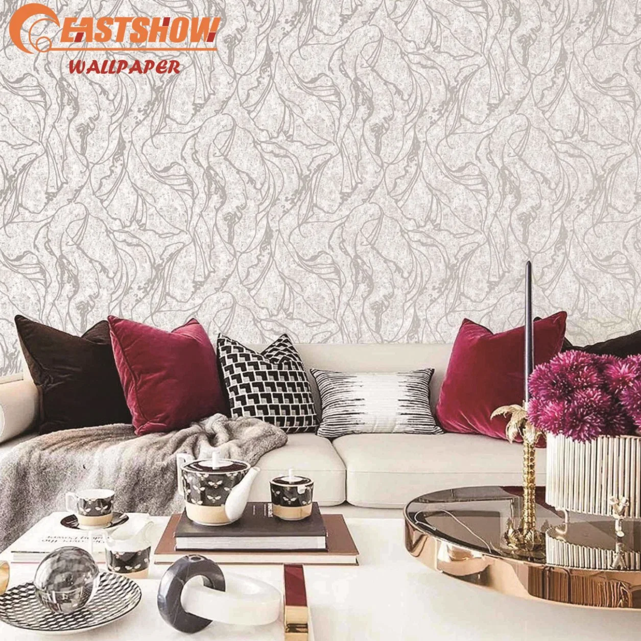 Großhandel/Lieferant Glitzer Vinyl Wallpaper für moderne Home Dekoration