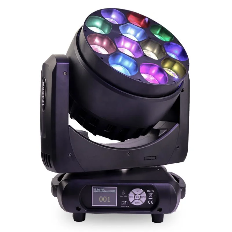 Mega Factory Price Stage Light LED 12*40W Zoom Moving Head Light Wash