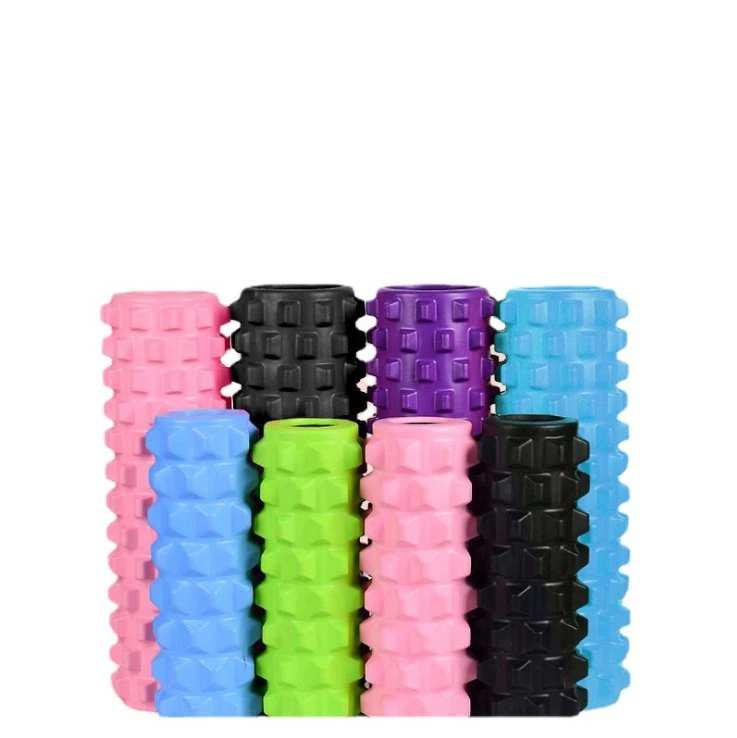 45cm EVA Hollow Shaft Massage Sports Fitness Exercise Grid Foam Roller Pilates Yoga Column