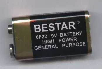 9V 6f22 Carbon Zinc Flat Dry Battery- Blister Card
