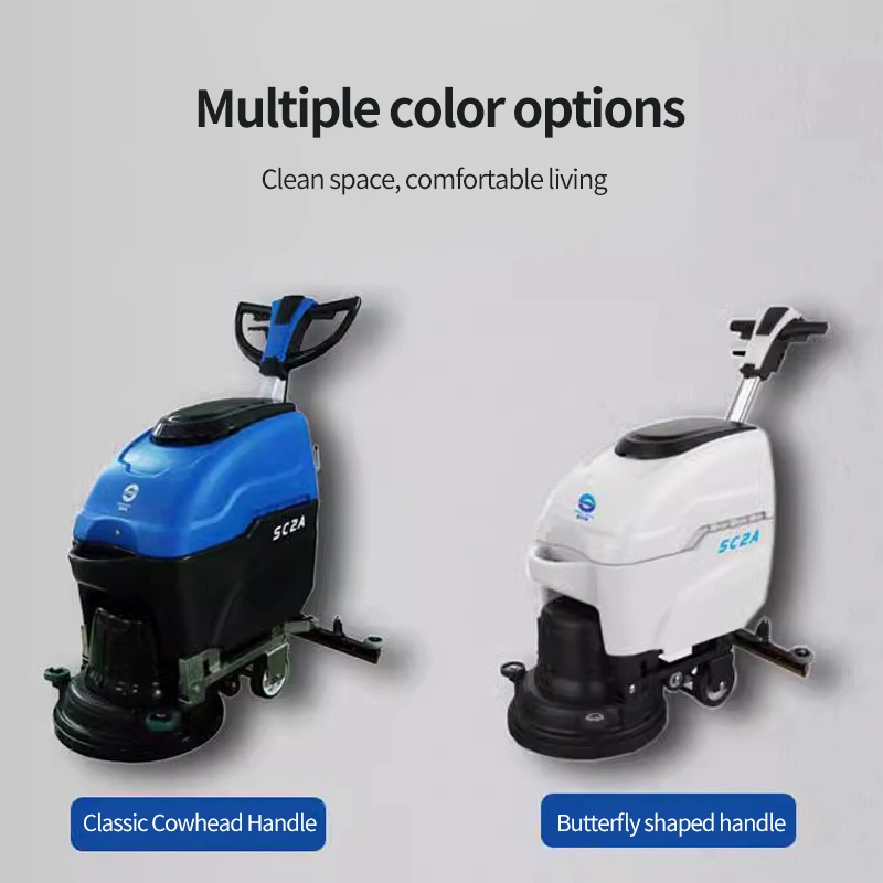 Hand Push Automatic Floor Scrubber Machine with Wire for Supermarket Hotel Gym School