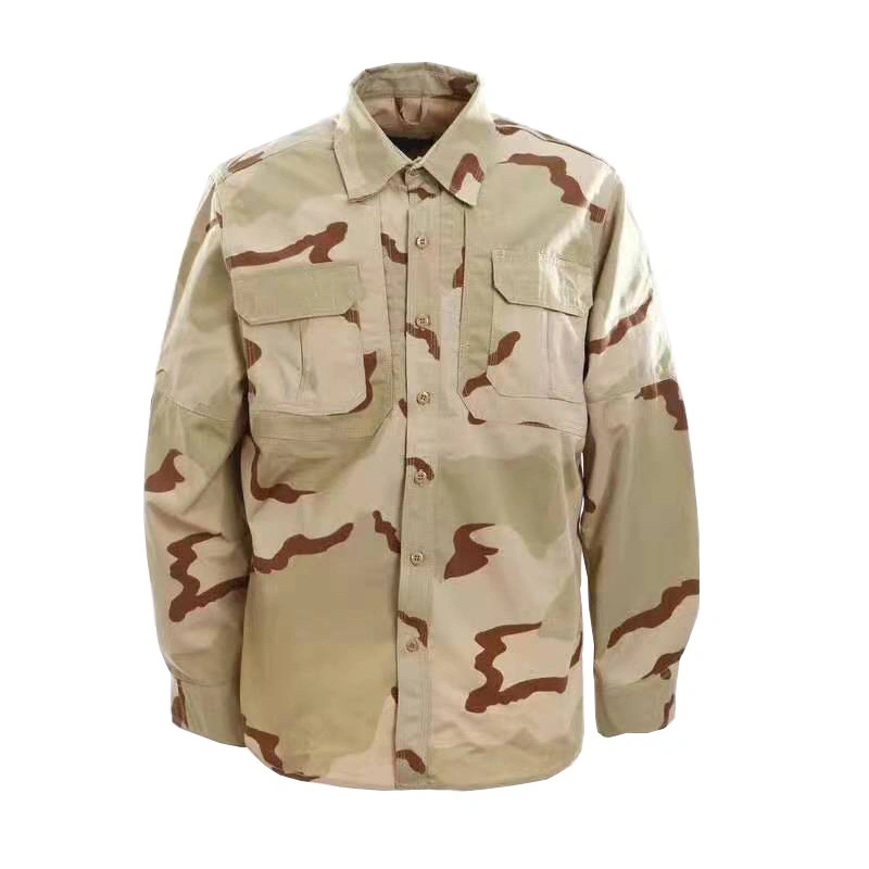 Estilo de camuflar a cores multifunções de Manga Longa Camisa táctica dos homens contra Shirt desportivas ao ar livre