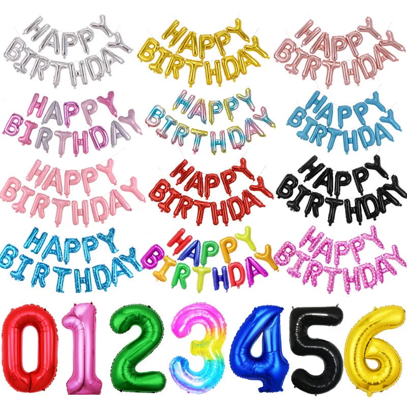 Letter 16 Inch Balloons Party Decorations Helium Aluminum Colorful Balloon