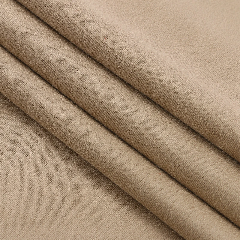 100% Polyester Plain Synthetic Microfiber Suede Fabric for Coat