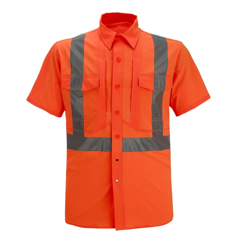 Los EPI de prendas de vestir de la construcción de la seguridad de la seguridad reflectante personalizada camisa Sport