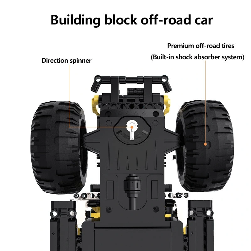 Children Kidconstruction Intelligent Assembled Building Block Brick SUV Armored Buggy Truck City off-Road Remote Control Electric R/C Vehicle Car Set Model Toy