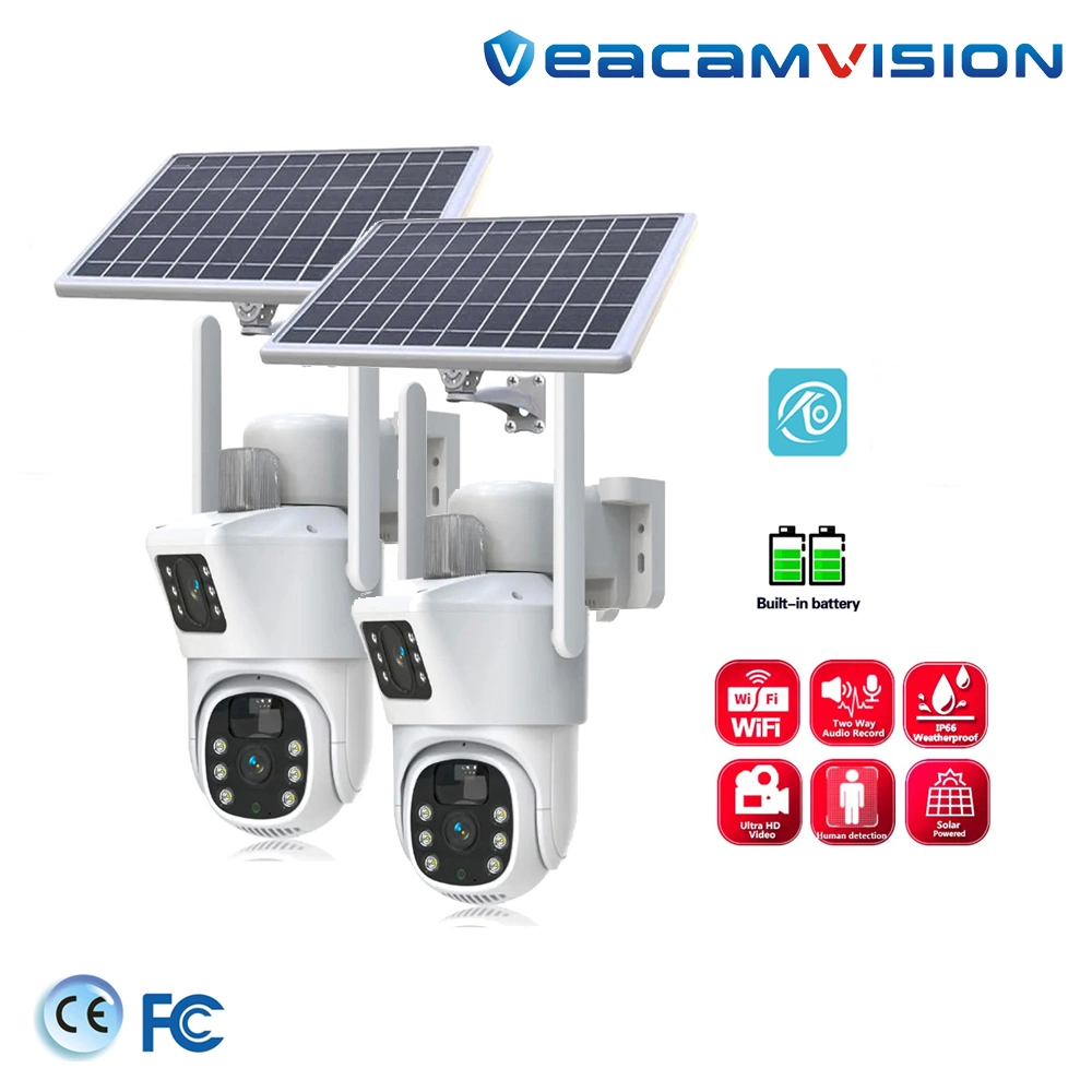 CCTV Security Samrt Ai 4G exterior IP66 Cámara de vídeo impermeable Con energía solar