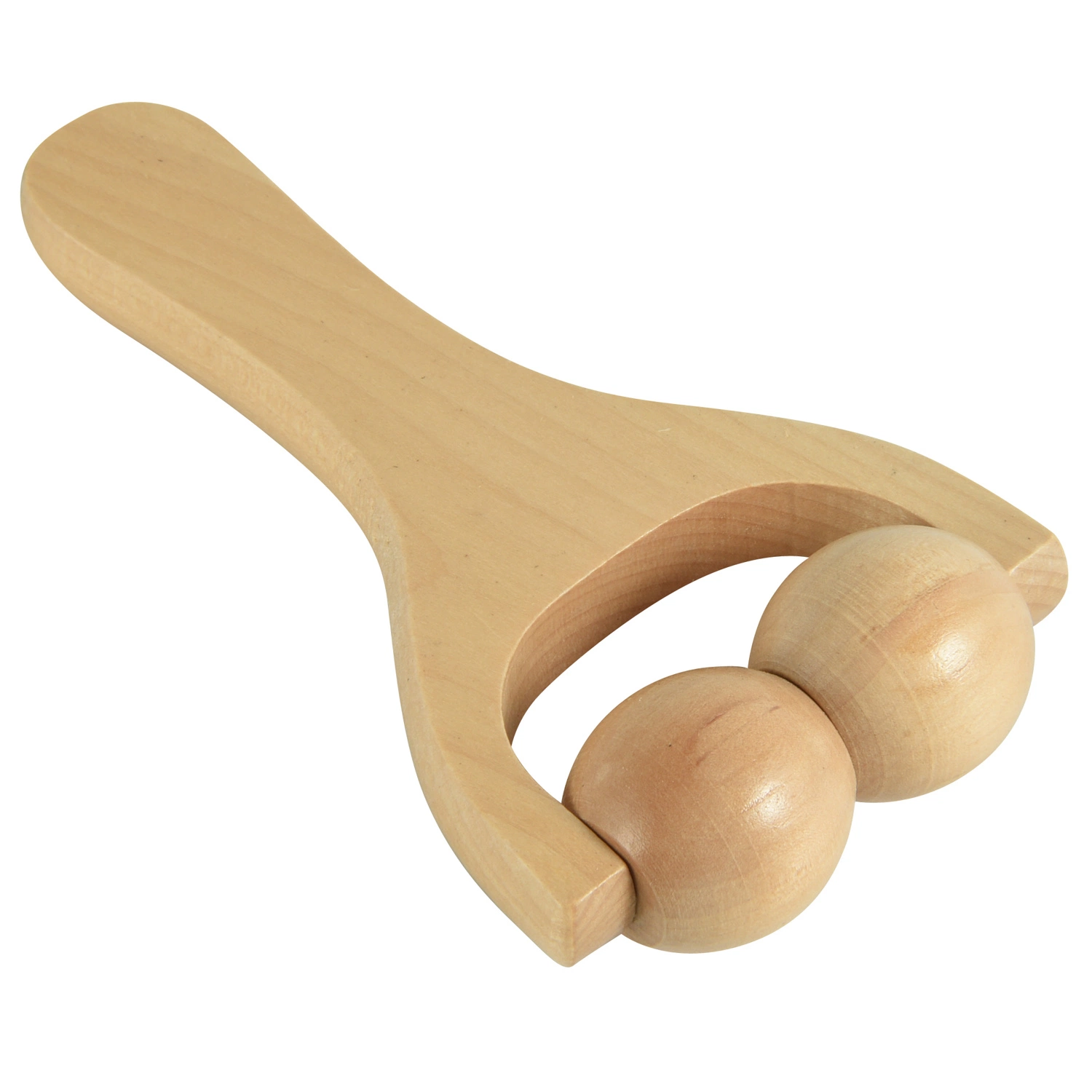 2 Ball Magic Beauty Wand Handmade Wooden Face Roller Facial Massager Handheld Manual for Muscle Body Neck Back