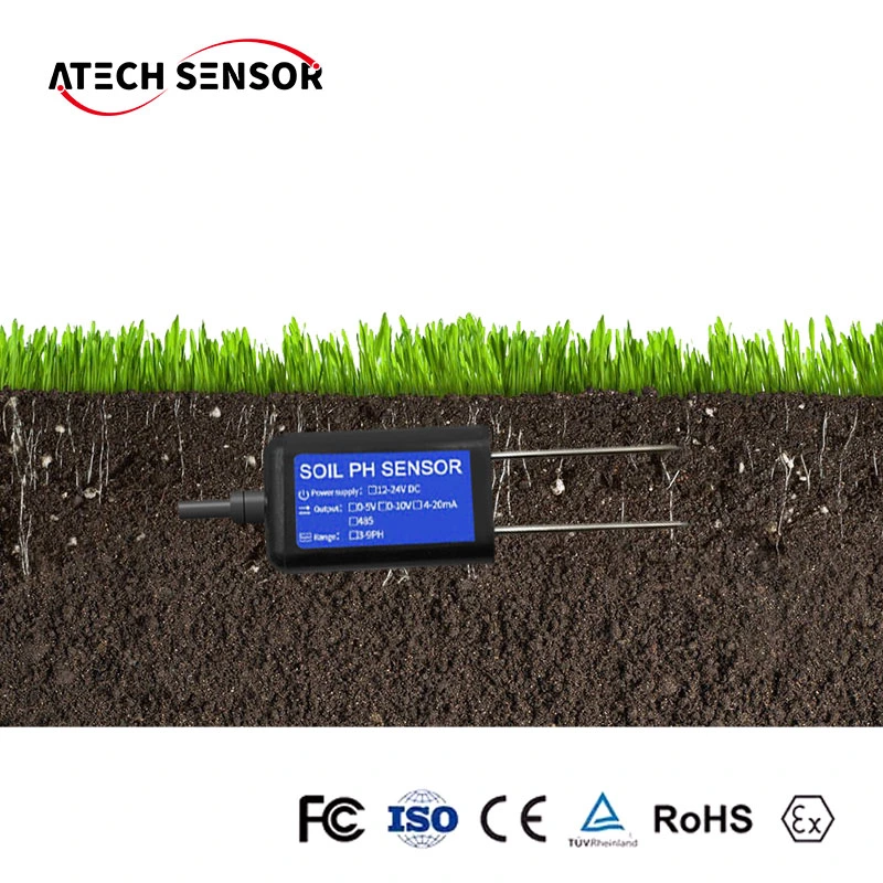 A umidade do solo de teste de pH e temperatura do sensor de umidade com RS485