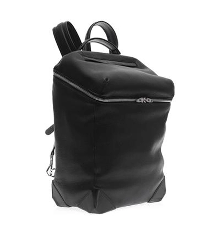 OEM-High-end черного цвета с полным зерновым кожаные сумка для ноутбука школы рюкзак сумка